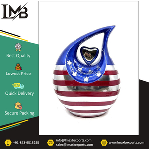 Venta al por mayor hecha en India, suministros funerarios de primera calidad, urnas de cremación en forma de lágrima de aluminio para cenizas - Product Image 4