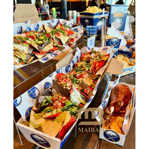 مخصص ملعب الملعب الملعب فريق الوجبات السريعة ذات العلامات التجارية التعبئة والتغليف تاكو البطاطس المقلية مغرفة فوتلونغ تحميل هوت دوج مربع الفرعي مع مقبض - Product Image 4