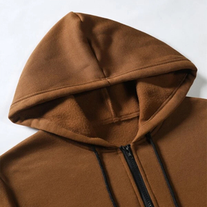 Chándal grueso cálido Premium de invierno para hombre, chándal personalizado de calidad premium de color sólido para hombre - Product Image 3