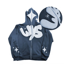 เสื้อฮู้ดพิมพ์ลายพัฟโลโก้ออกแบบได้ตามต้องการสำหรับผู้ชายเสื้อมีฮู้ดผ้าฝ้าย100% พิมพ์ลายพัฟปากีสถาน - Product Image 1