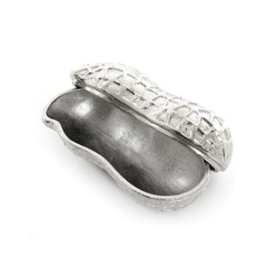 Silver Aluminium Peanut Shape Serving Bowl High Quality Designer Metal Dish Elegant <b>Tableware</b> For Dining And Events - Product Image 1