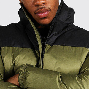 Manteau d'hiver à bulles épaisses pour hommes Veste matelassée à col montant et fermeture éclair de style décontracté pour hommes - Product Image 4