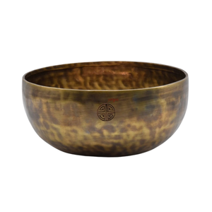 Cuenco grabado a mano de bronce de tamaño mediano con curación de sonido de tonos profundos para la meditación-Singing Moon Bowl un producto artesanal de metal - Product Image 4