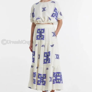 Robe pour femmes Mode décontractée Ceinture élastique à enfiler Mini longueur Conception ethnique Niveaux froncés Ourlet à volants - Product Image 1