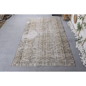 พรมขนแกะสีเบจวินเทจขนาดใหญ่5.3 x 8.8ft สไตล์คลาสสิกสำหรับทางเข้าห้องโถงทำด้วยมือกำมะหยี่ขนยาวสี่เหลี่ยมสำหรับวัยรุ่น - Product Image 1