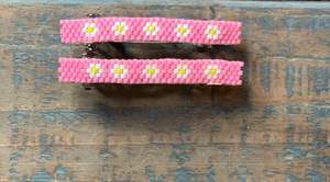 Barrettes à cheveux faites à la main de 2 pouces, perles colorées, barrettes à cheveux en perles pour la vente, design personnalisé, style bohème - Product Image 3