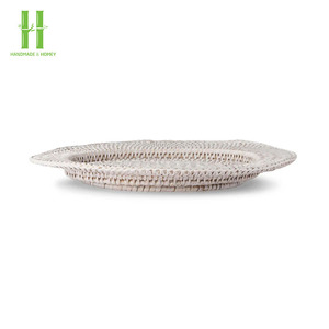 BEST SELLER High Quality Natural Rattan Charger <b>Plate</b> Eco-friendly Placemat For Tableware For Restaurants From Vietnam - Product Image 2