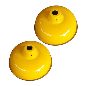 Abat-jour décoratifs industriels en émail de porcelaine et étain antique, imprimés sur mesure - Product Image 1