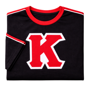 Chemise noire premium Kappa Alpha Psi K, taille standard, mélange de coton de haute qualité, blason brodé avec lettres grecques, vêtements de fraternité - Product Image 6