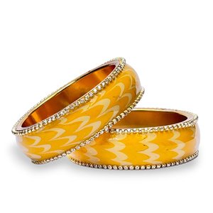 Bracelet Artful Luxury en marbre, motif vague, laiton doré et métal - Product Image 1