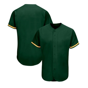 Venta al por mayor logotipo personalizado cuello en V sublimado en blanco adultos botón Jersey de béisbol de secado rápido bordado Logo Unisex desgaste camiseta de béisbol - Product Image 3