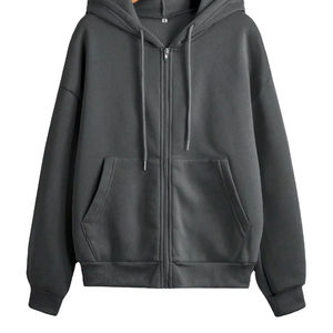 Sudadera con Capucha Personalizable para Hombre, Otoño Invierno, Informal, Personalizada, Manga Larga, Color Sólido, Ajuste Holgado, Teñido Liso - Product Image 1