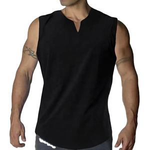 เสื้อกล้ามสำหรับผู้ชาย,เสื้อกล้ามเล่นยิมผ้าเรียบระบายอากาศได้ดี - Product Image 4