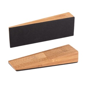Cale de porte en bois 120x40x20 mm autocollante, design moderne antidérapant pour loquets de porte d'entrée et ferme-portes MiWood - Product Image 2