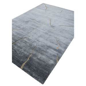 Alfombra Azul Azalea Anudada a Mano de Viscosa, Bambú y Seda, Diseño Abstracto de Gran Tamaño para el Hogar, Pasillo, Rectangular-Aibz-1005 para Adolescentes - Product Image 2