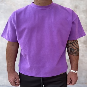 Taille libre OEM Coton de qualité, Logo personnalisé Impression de t-shirt personnalisé avec logo pour hommes Impression de t-shirt simple surdimensionné du Bangladesh - Product Image 4