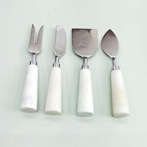 new product stainless steel Silver cheese Spreader set With <b>twisted</b> Ball End handle Silverware cheese slicer set - Product Image 4