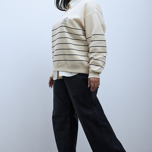 Nouveau design automne hiver plaine femme sweats lâche mode pull surdimensionné femmes col rond sweat - Product Image 6