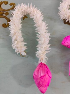 ลายดอกบัวสายดอกมะลิมาลัยสีขาวสำหรับตกแต่งงานปาร์ตี้ของตกแต่งงานแต่งงานฉากหลังของตกแต่งงานแต่งงานฉากหลังของตกแต่งดอกบัวพวงมาลัย - Product Image 5