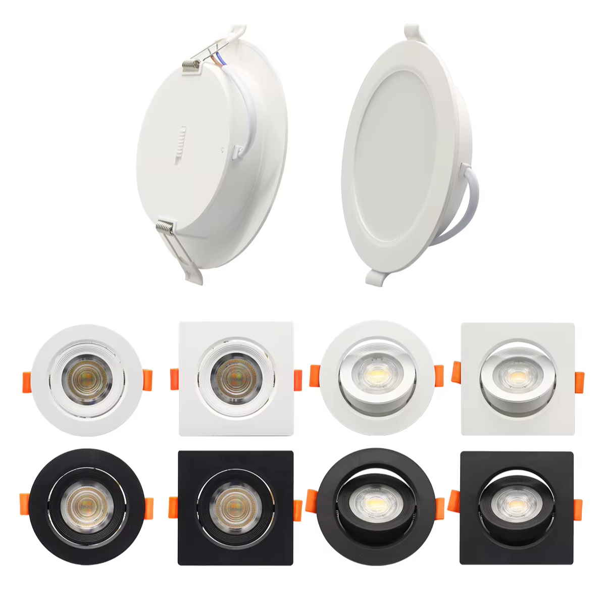 Светодиодный светильник 6W-24W AC100-240V 120 градусов 90lm/W 3CCT встраиваемый потолочный прожектор IP20 для домашнего и офисного освещения