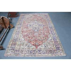 Grand tapis vintage, tapis turc 5,2x8,2 pieds, tapis en laine rouge - Product Image 1