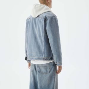 New Style Men Large Size Denim <b>Jacket</b> Casual Style Breathable Fashion Denim Male Solid Custom Denim Rain <b>Jacket</b> for <b>Boys</b> - Product Image 6