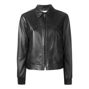 Fabricante OEM de chaquetas de cuero genuino para mujer, estilos de motorista para la moda global al por mayor - Product Image 1