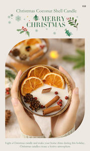 Handmade Eco-Friendly Coconut Wax <b>Candle</b> in Coconut Shell Biodegradable Natural Coconut Scent for Home Decor <b>Wedding</b> <b>Gift</b> Sets - Product Image 6