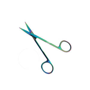 Tijera de tejido y estrabismo Adson marrón con dientes de 9x9 con reposapiés para pulgar Base de acero inoxidable de instrumentos quirúrgicos - Product Image 6