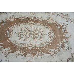 Alfombra Vintage de 4.2x7.2 pies, Alfombra Persa Turca Marrón - Product Image 5