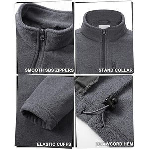 ODM Custom Men's Zip <b>Sweatshirt</b> Outdoor Fleece Filling Winter Corduroy Jacket Men Sherpa Fleece Jackets with Hoodie - Product Image 6