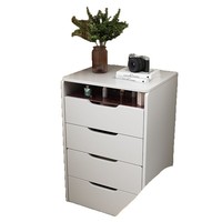 Coiffeuse minimaliste tendance avec miroir LED rabattable, table de maquillage moderne peu encombrante, meuble de rangement de chevet pour chambre à coucher