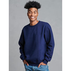 Sweat-shirt à col rond basique moderne, uni noir, unisexe, pull-over, haut streetwear à forte demande - Product Image 4