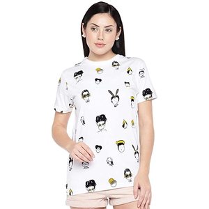 T-shirts à manches courtes imprimés personnalisés pour femmes Tissu tricoté décontracté écologique avec décoration de plumes - Product Image 5