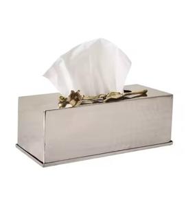 Premium Quality Hammered Finished Stainless Metal <b>Tissue</b> Box <b>Wedding</b> Napkin Boxes Table Decoration Hot Arrival - Product Image 6