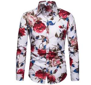 Camisas florales Hombres Ropa de playa Ropa Camisas hawaianas Camisas casuales Impresión Mar Lado Tops Botón arriba - Product Image 5
