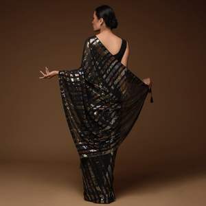 Saree de style Bollywood brodé lourd de qualité supérieure pour les femmes tenue de mariage et de fête élégante aux prix de gros pour l'été - Product Image 4