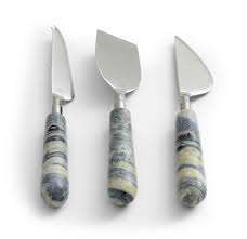 Cubiertos de cocina hechos a mano, cortador de acero, cuchillo de queso con mango de mármol para tamaño personalizado y venta - Product Image 6