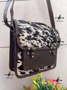 Bolso de piel con pelo, elegante monedero multiusos CorssBody, bolso de piel de vaca, bolso de mujer - Product Image 3