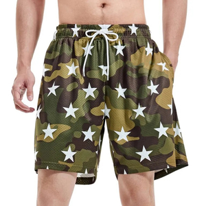 Shorts d'été personnalisés en maille de haute qualité pour hommes, taille élastique, taille mi-haute, logo personnalisé, décontractés, pour la gym, le sport, séchage rapide, respirants - Product Image 2