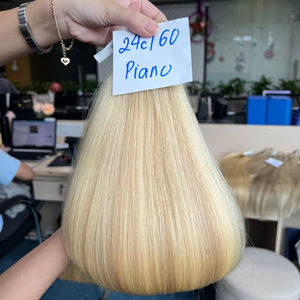 Trama Piano Color Negro natural para Ombre Raw Virgin Remy Extensión de cabello humano 100% Tejido de cabello negro natural - Product Image 1