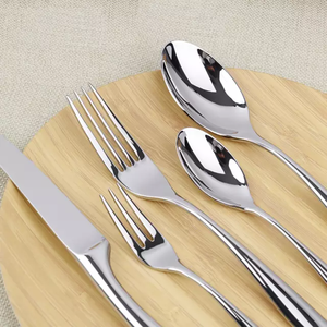 5 pièces argent avec ensemble de couverts en acier inoxydable de qualité miroir meilleure qualité ensemble de couverts en acier inoxydable couverts de cuisine - Product Image 4