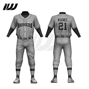 Ensembles de maillots et de pantalons à boutons, de haute qualité, fabriqués en gros, uniformes de baseball avec design personnalisé - Product Image 2