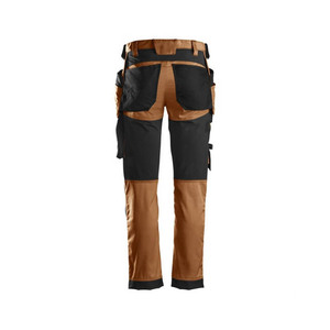Men's Breathable CE Certified <b>Work</b> <b>Pants</b> Polyester Abrasion Resistant <b>Black</b> and Brown with Multiple Pockets for Construction Use - Product Image 5