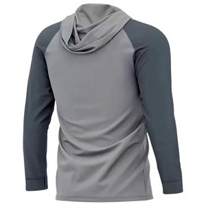 Camiseta de Manga Larga con Capucha, Cuello Redondo, Tejido Ligero y Formal de Alta Calidad, Diseño Personalizable, Transpirable para Hombre - Product Image 6