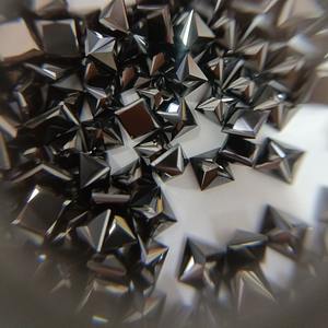 Diamante facetado 50 piezas de 3 MM Black Moissanite Princess Cut - Product Image 2