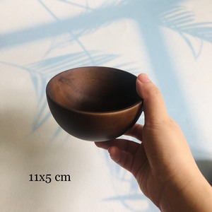 Proveedor de fábrica Ensaladera de Acacia Color marrón chocolate, cuencos de verduras para ensaladas de frutas, uso ideal para batidos de yogur personalizar - Product Image 2