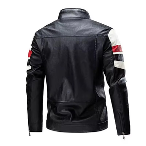 Meilleure vente de veste en cuir noir, coupe décontractée et matière souple et fluide. Disponible à prix de gros. - Product Image 2