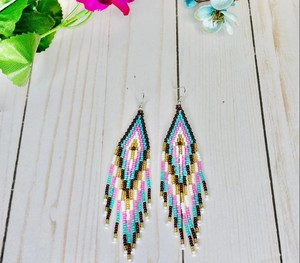 Luxury Quality <b>Emerald</b> Green Beaded Tassel Earrings - Product Image 1