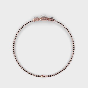 IGI Certified Lab Grown Emerald Cut Three <b>Stone</b> Halo Diamond Mangalsutra Bracelet in 9K Yellow / White / Rose Gold - Product Image 2